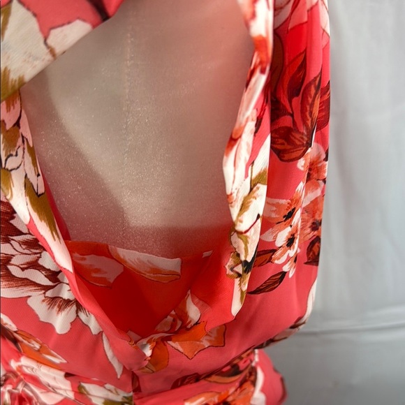 Eliza J Floral Asymmetrical Dress in Pink Size 6 - Picture 7 of 10